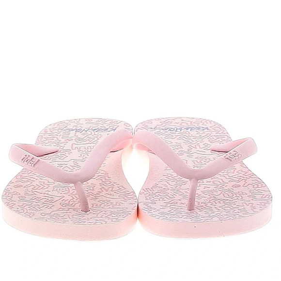 Tidal New York Comfortable Flip Flop Sandals - Keith Haring, Pink, Size 6, EUC - Picture 1 of 6